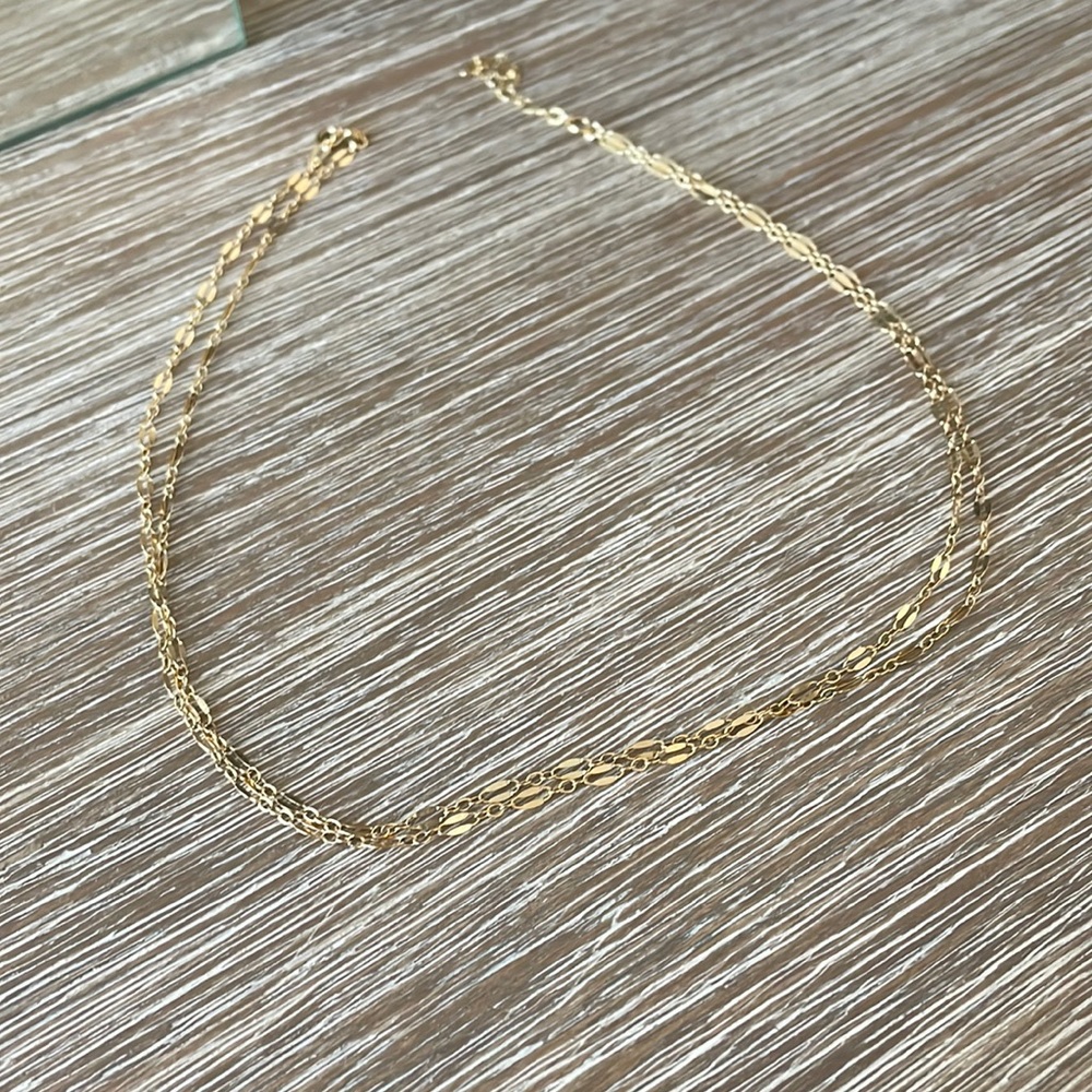 Dainty double stranded necklace